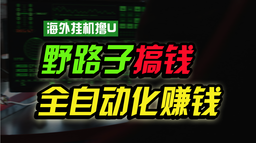 海外挂机撸U新平台，日赚8-15美元，全程无人值守，可批量放大，工作室内部项目！-蓝天项目网