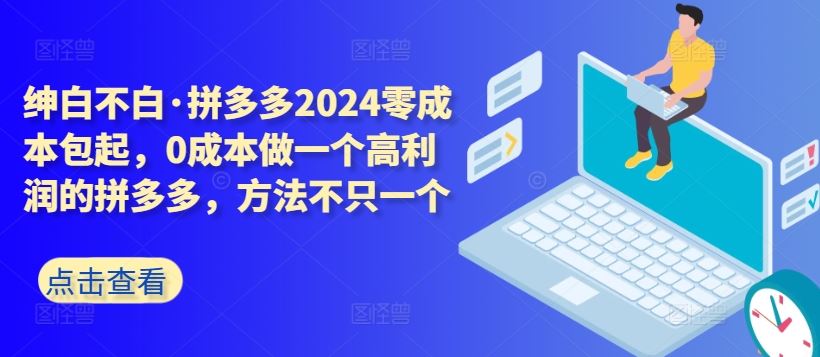 拼多多2024零成本包起，0成本做一个高利润的拼多多，方法不只一个-蓝天项目网