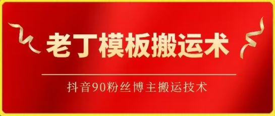 老丁模板搬运术：抖音90万粉丝博主搬运技术【揭秘】-蓝天项目网