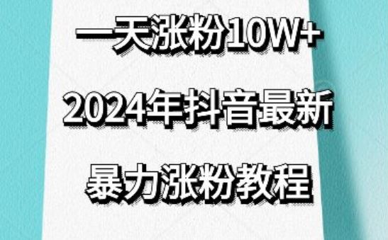 抖音最新暴力涨粉教程，视频去重，一天涨粉10w+，效果太暴力了，刷新你们的认知【揭秘】-蓝天项目网