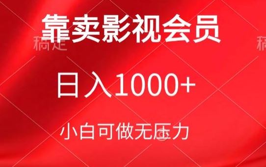 靠卖影视会员，日入1000+，落地保姆级教程，新手可学【揭秘】-蓝天项目网