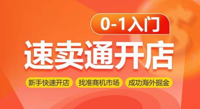 速卖通开店0-1入门，新手快速开店 找准商机市场 成功海外掘金-蓝天项目网