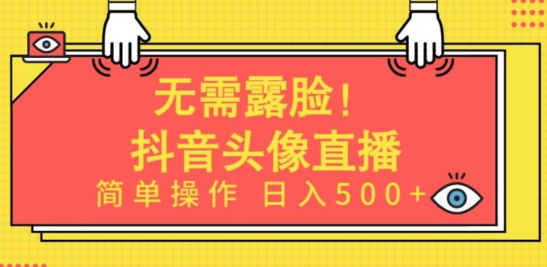 无需露脸，Ai头像直播项目，简单操作日入500+【揭秘】-蓝天项目网