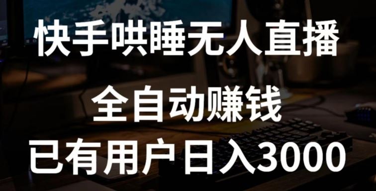 快手哄睡无人直播+独家挂载技术，已有用户日入3000+【赚钱流程+直播素材】【揭秘】-蓝天项目网