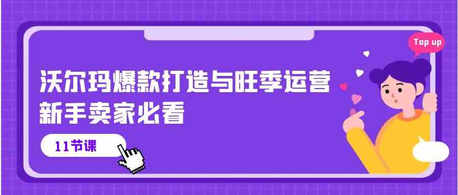 沃尔玛爆款打造与旺季运营，新手卖家必看（11节视频课）-蓝天项目网