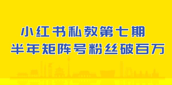 小红书私教第七期，小红书90天涨粉18w，1周涨粉破万 半年矩阵号粉丝破百万-蓝天项目网