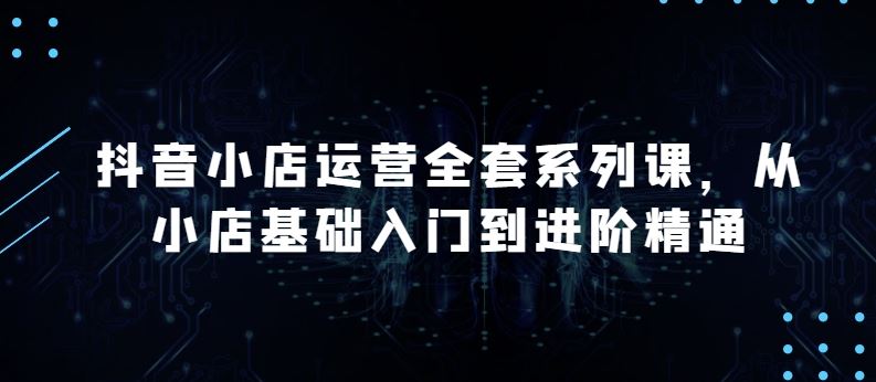 抖音小店运营全套系列课，全新升级，从小店基础入门到进阶精通，系统掌握月销百万小店的核心秘密-蓝天项目网