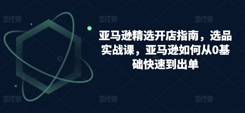 亚马逊精选开店指南，选品实战课，亚马逊如何从0基础快速到出单-蓝天项目网