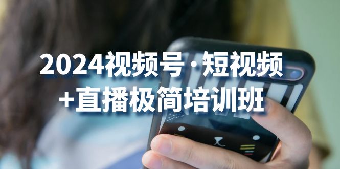 2024视频号短视频+直播极简培训班：抓住视频号风口，流量红利-蓝天项目网