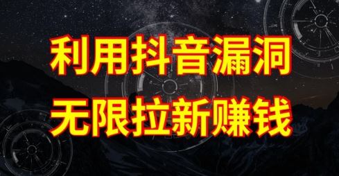 利用抖音链接漏洞，无限拉新赚钱【漏洞原理+操作流程】【揭秘】-蓝天项目网