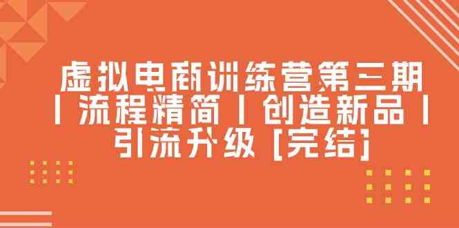 虚拟电商训练营第三期丨流程精简丨创造新品丨引流升级 [完结]-蓝天项目网