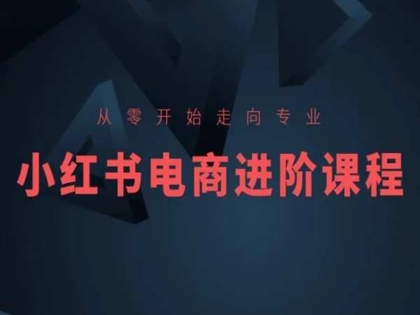 从零开始走向专业，小红书电商进阶课程-蓝天项目网