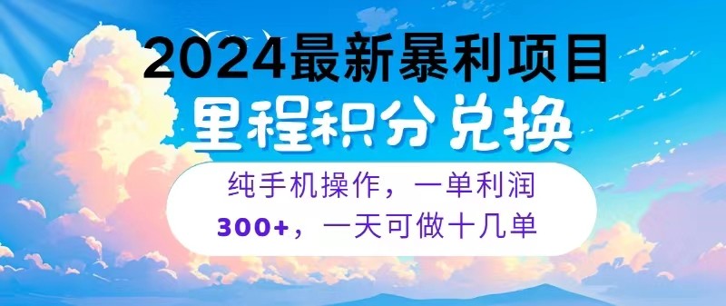 2024最新项目，冷门暴利，一单利润300+，每天可批量操作十几单-蓝天项目网