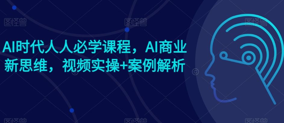 AI时代人人必学课程，AI商业新思维，视频实操+案例解析【赠AI商业爆款案例】-蓝天项目网