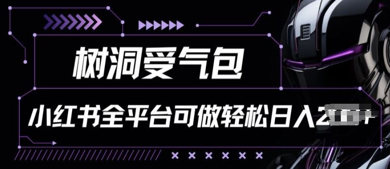 小红书等全平台树洞受气包项目，轻松日入一两张【揭秘】-蓝天项目网