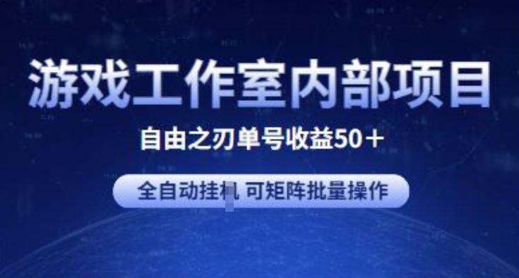 游戏工作室内部项目 自由之刃2 单号收益50+ 全自动挂JI 可矩阵批量操作【揭秘】-蓝天项目网