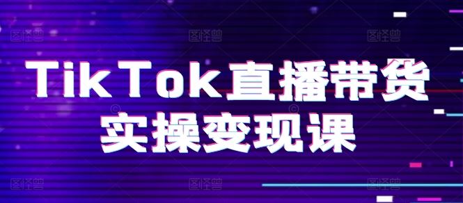 TikTok直播带货实操变现课：系统起号、科学复盘、变现链路、直播配置、小店操作流程、团队搭建等。-蓝天项目网