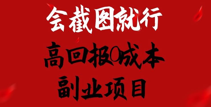 会截图就行，高回报0成本副业项目，卖离婚模板一天1.5k+【揭秘】-蓝天项目网