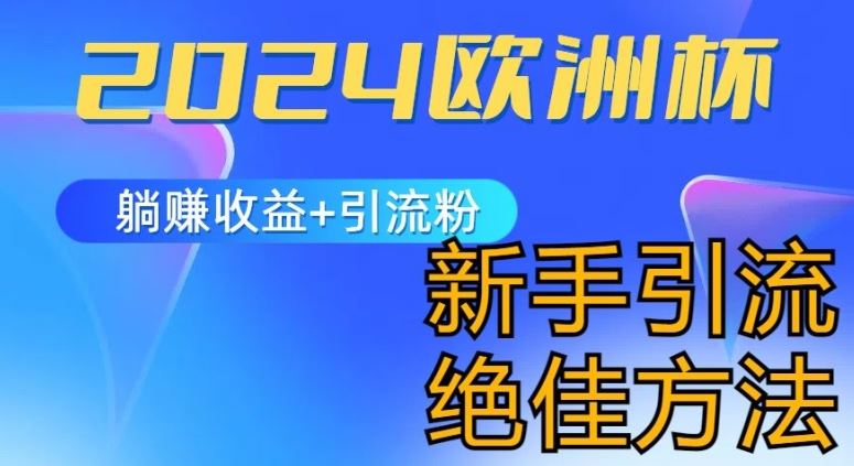 2024欧洲杯风口的玩法及实现收益躺赚+引流粉丝的方法，新手小白绝佳项目【揭秘】-蓝天项目网