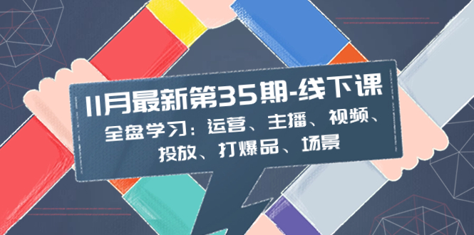 （8314期）11月最新-35期-线下课：全盘学习：运营、主播、视频、投放、打爆品、场景-蓝天项目网