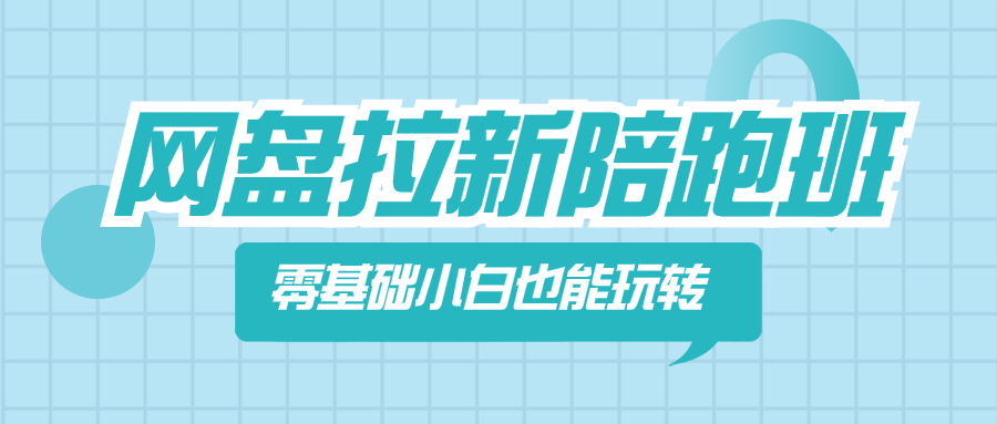 （8329期）网盘拉新陪跑班，零基础小白也能玩转网盘拉新-蓝天项目网