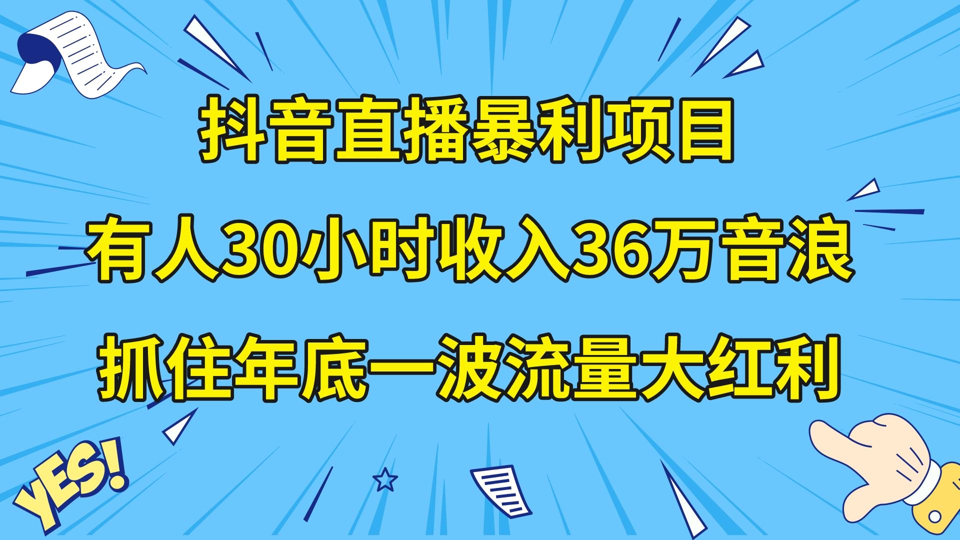 （8388期）抖音直播暴利项目，有人30小时收入36万音浪，公司宣传片年会视频制作，…-蓝天项目网