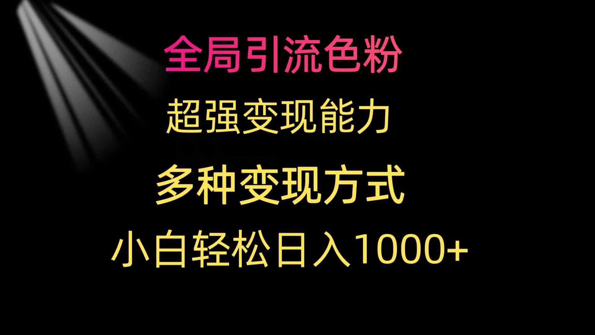 （9680期）全局引流色粉 超强变现能力 多种变现方式 小白轻松日入1000+-蓝天项目网