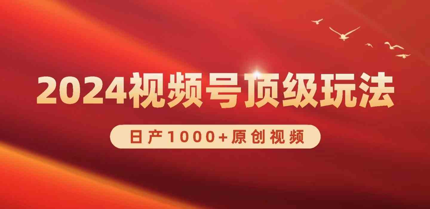 （9905期）2024视频号新赛道，日产1000+原创视频，轻松实现日入3000+-蓝天项目网