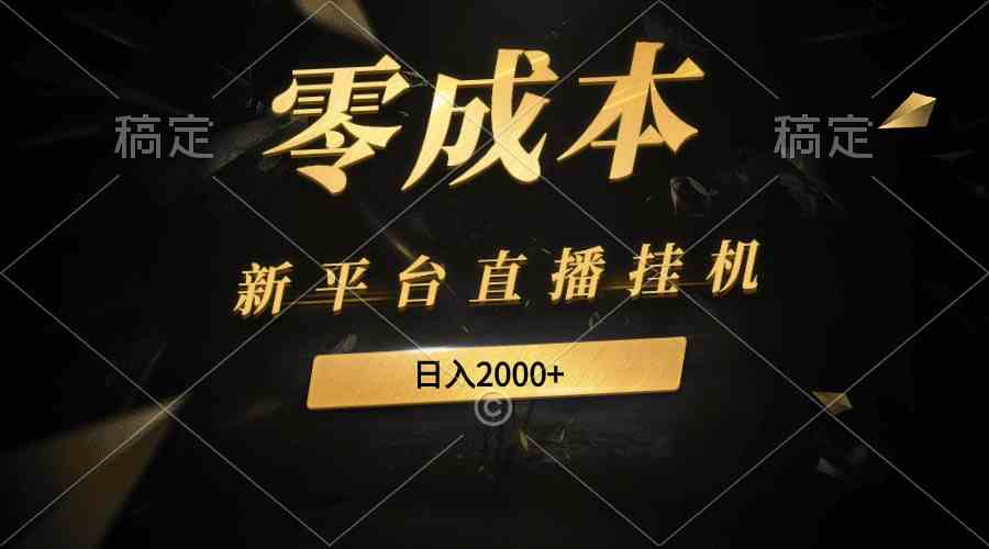 （9841期）新平台直播挂机最新玩法，0成本，不违规，日入2000+-蓝天项目网