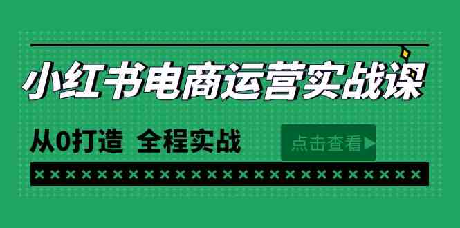 （9946期）最新小红书·电商运营实战课，从0打造  全程实战（65节视频课）-蓝天项目网