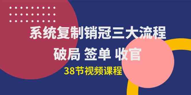 （10171期）系统复制 销冠三大流程，破局 签单 收官（38节视频课）-蓝天项目网