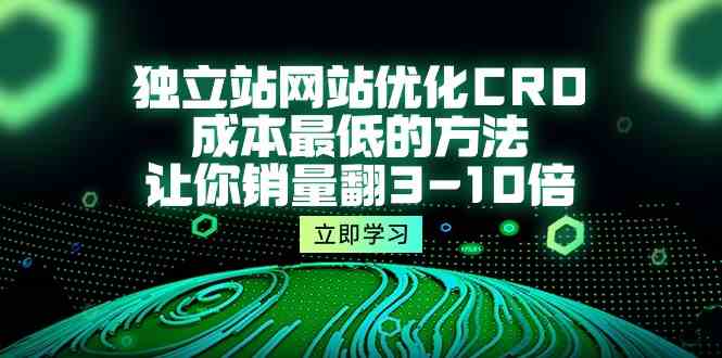 （10173期）独立站网站优化CRO，成本最低的方法，让你销量翻3-10倍（5节课）-蓝天项目网