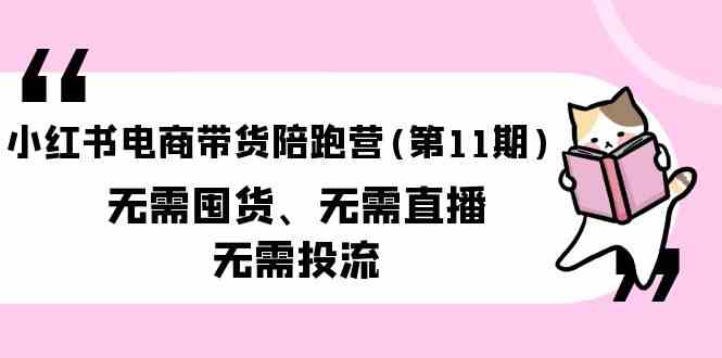 （9996期）小红书电商带货陪跑营(第11期)无需囤货、无需直播、无需投流（送往期10套）-蓝天项目网