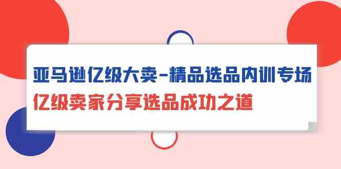 （10034期）亚马逊亿级大卖-精品选品内训专场，亿级卖家分享选品成功之道-蓝天项目网