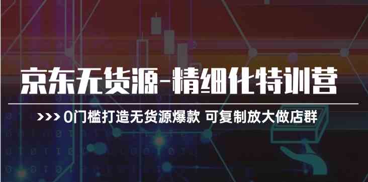 京东无货源精细化特训营，0门槛打造无货源爆款，可复制放大做店群-蓝天项目网