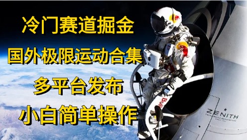 （10745期）冷门赛道掘金，国外极限运动视频合集，多平台发布，小白简单操作-蓝天项目网