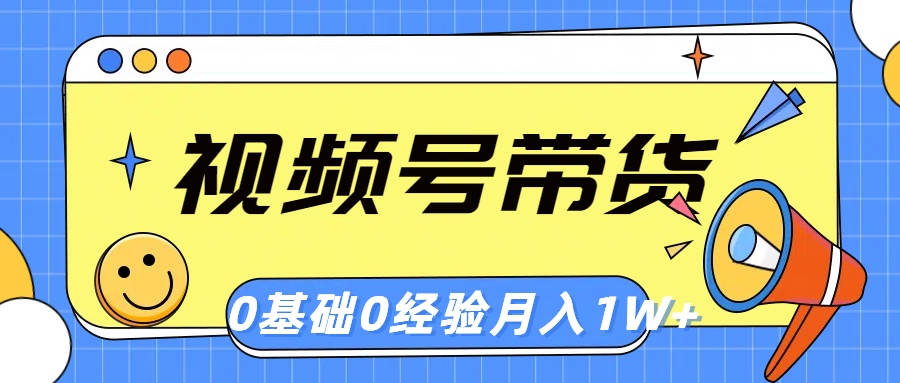 （10723期）视频号轻创业带货，零基础，零经验，月入1w+-蓝天项目网