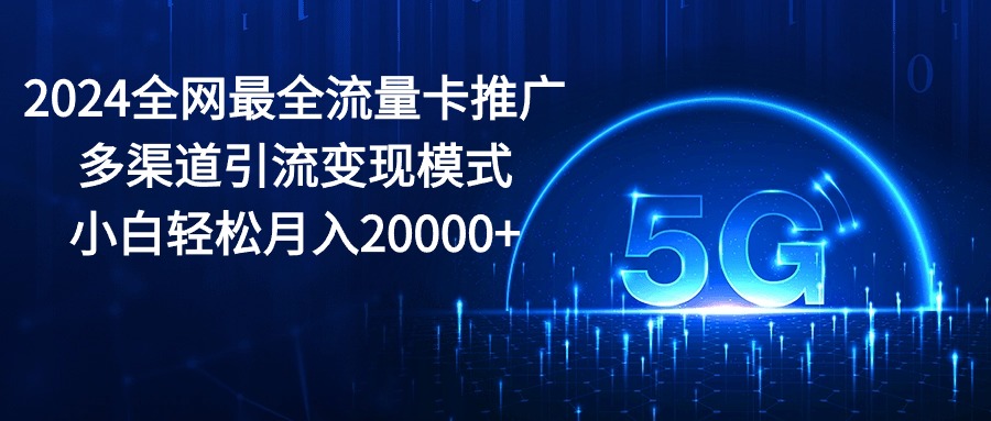 （10608期）2024全网最全流量卡推广多渠道引流变现模式，小白轻松月入20000+-蓝天项目网