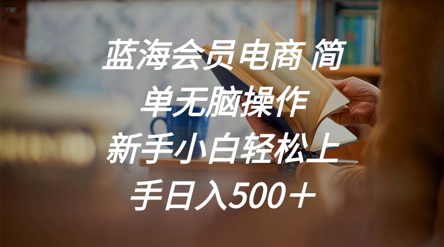 （11068期）蓝海会员电商 简单无脑操作 新手小白轻松上手日入500＋-蓝天项目网