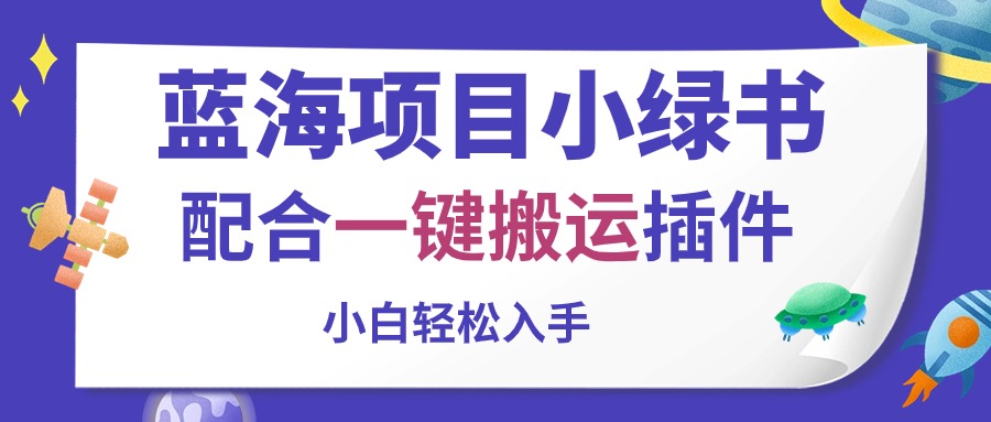 （10841期）蓝海项目小绿书，配合一键搬运插件，小白轻松入手-蓝天项目网