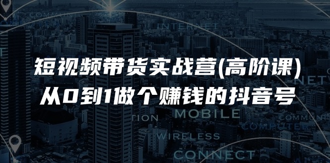 （11253期）短视频带货实战营(高阶课)，从0到1做个赚钱的抖音号（17节课）-蓝天项目网