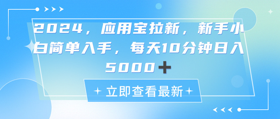 （11236期）2024应用宝拉新，真正的蓝海项目，每天动动手指，日入5000+-蓝天项目网