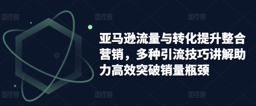 亚马逊流量与转化提升整合营销，多种引流技巧讲解助力高效突破销量瓶颈-蓝天项目网