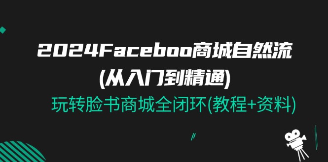 （11368期）2024Faceboo 商城自然流(从入门到精通)，玩转脸书商城全闭环(教程+资料)-蓝天项目网