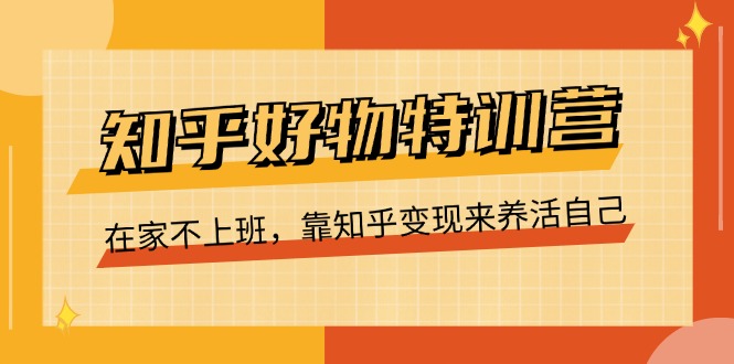 知乎好物特训营，在家不上班，靠知乎变现来养活自己（16节）-蓝天项目网