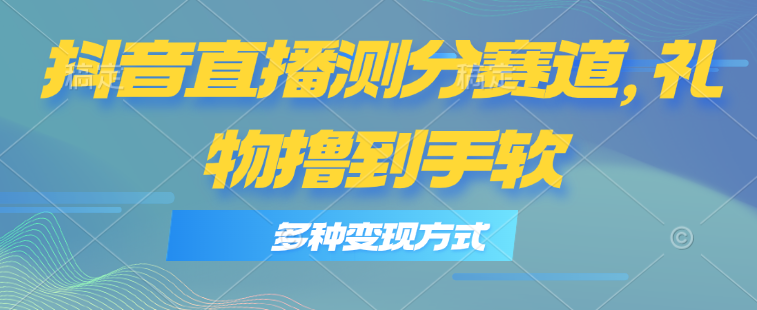 （11380期）抖音直播测分赛道，多种变现方式，轻松日入1000+-蓝天项目网