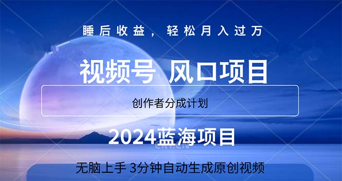 （11388期）2024蓝海项目，3分钟自动生成视频，月入过万-蓝天项目网