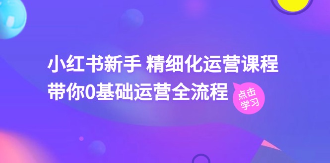 （11417期）小红书新手 精细化运营课程，带你0基础运营全流程（41节视频课）-蓝天项目网