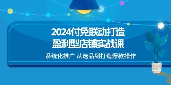 2024付免联动打造盈利型店铺实战课，系统化推广 从选品到打造爆款操作-蓝天项目网