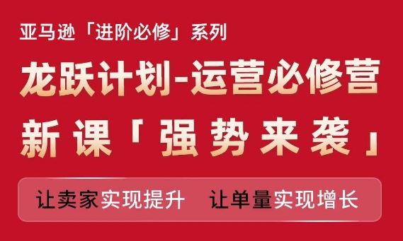 亚马逊进阶必修系列，龙跃计划-运营必修营新课，让卖家实现提升 让单量实现增长-蓝天项目网